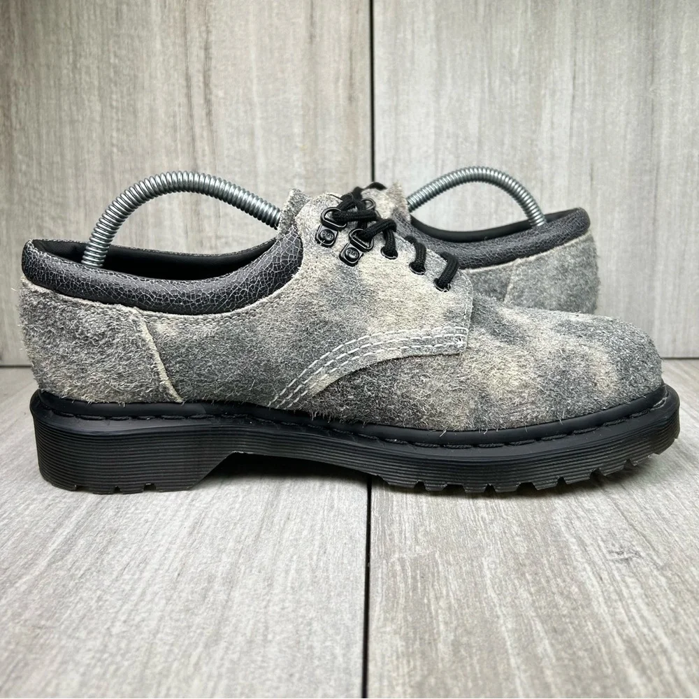 NEW Dr. Martens Docs 8053 Gray Stonewashed Suede Oxfords Men's Size 8 Wmns 9